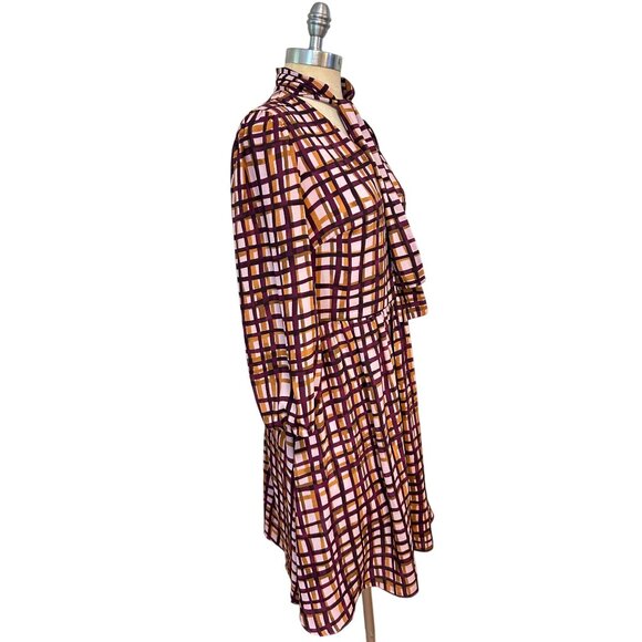 Gal Meets Glam Lindsay Painted Windowpane Dress size 4 - Picture 4 of 7